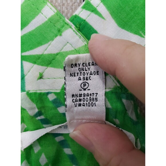 Diane von Furstenberg Cotton/Silk Blend Green Leaf Print Tank Tunic Size 4 - Picture 4 of 4